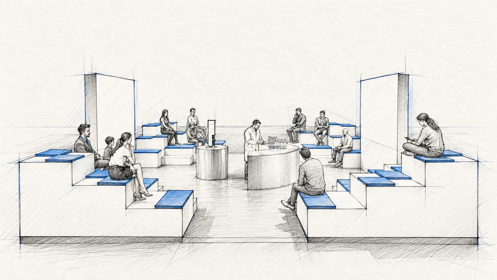Boceto conceptual de una experiencia Lighthouse