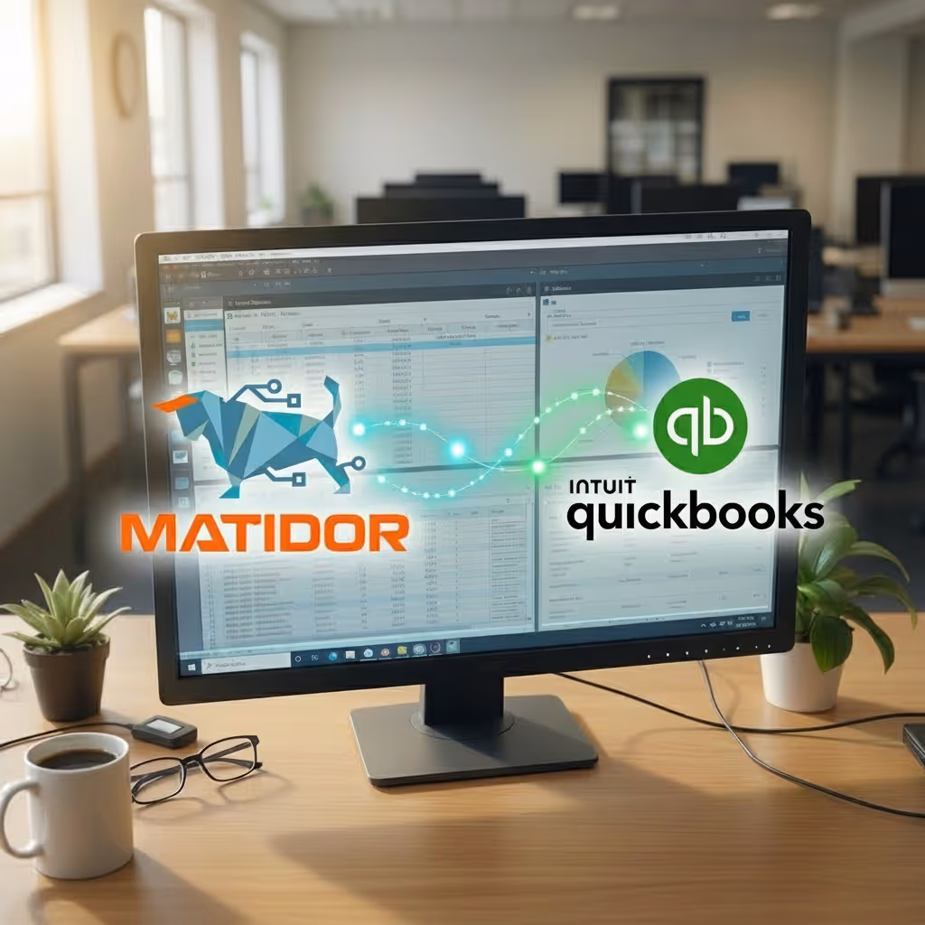 Screenshot of Matidor showing QuickBooks project budgets synced into a live map based dashboard.