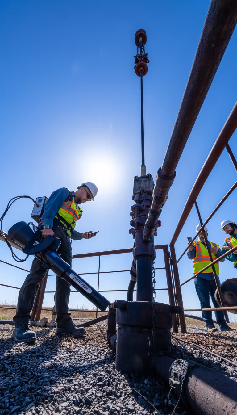 Oil and gas wellsite representing Matidor oil and gas project management solution