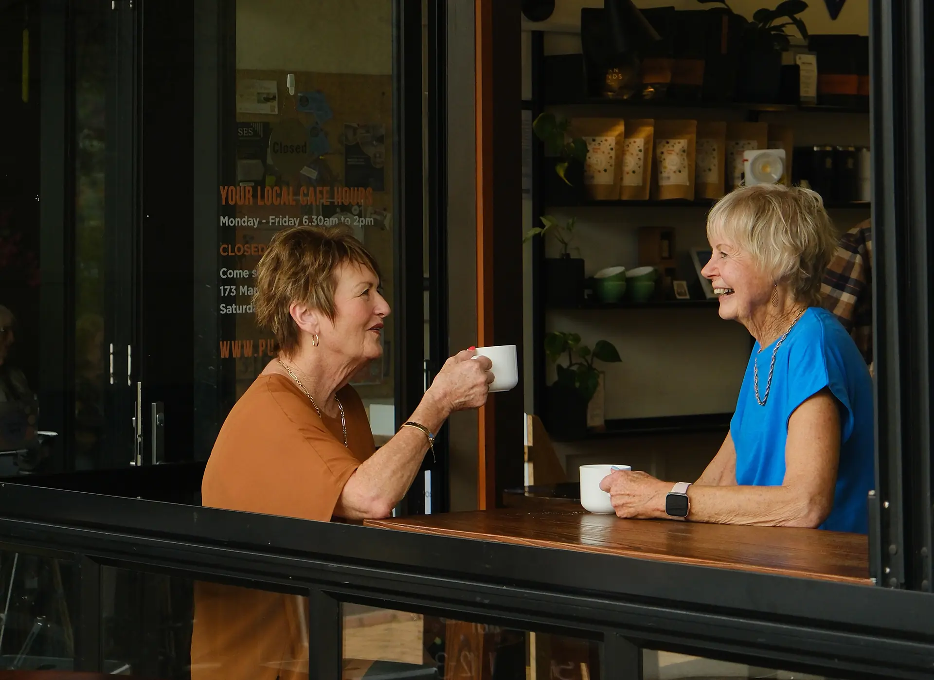 Friends enjoying the beautiful cafes in Pukekohe