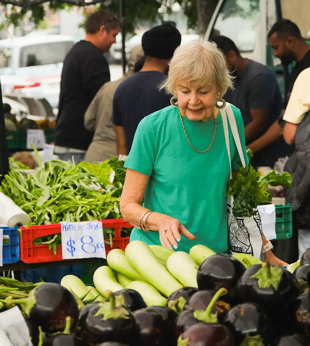 The grandkids running around outside