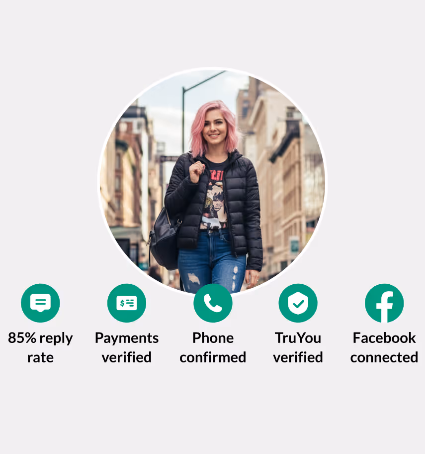 OfferUp user profile page UI