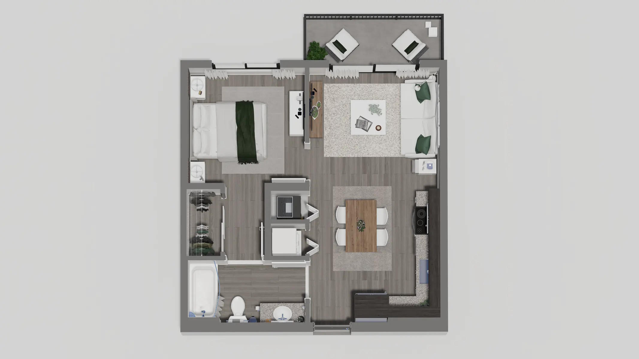 1 Bed | 1 Bath layout