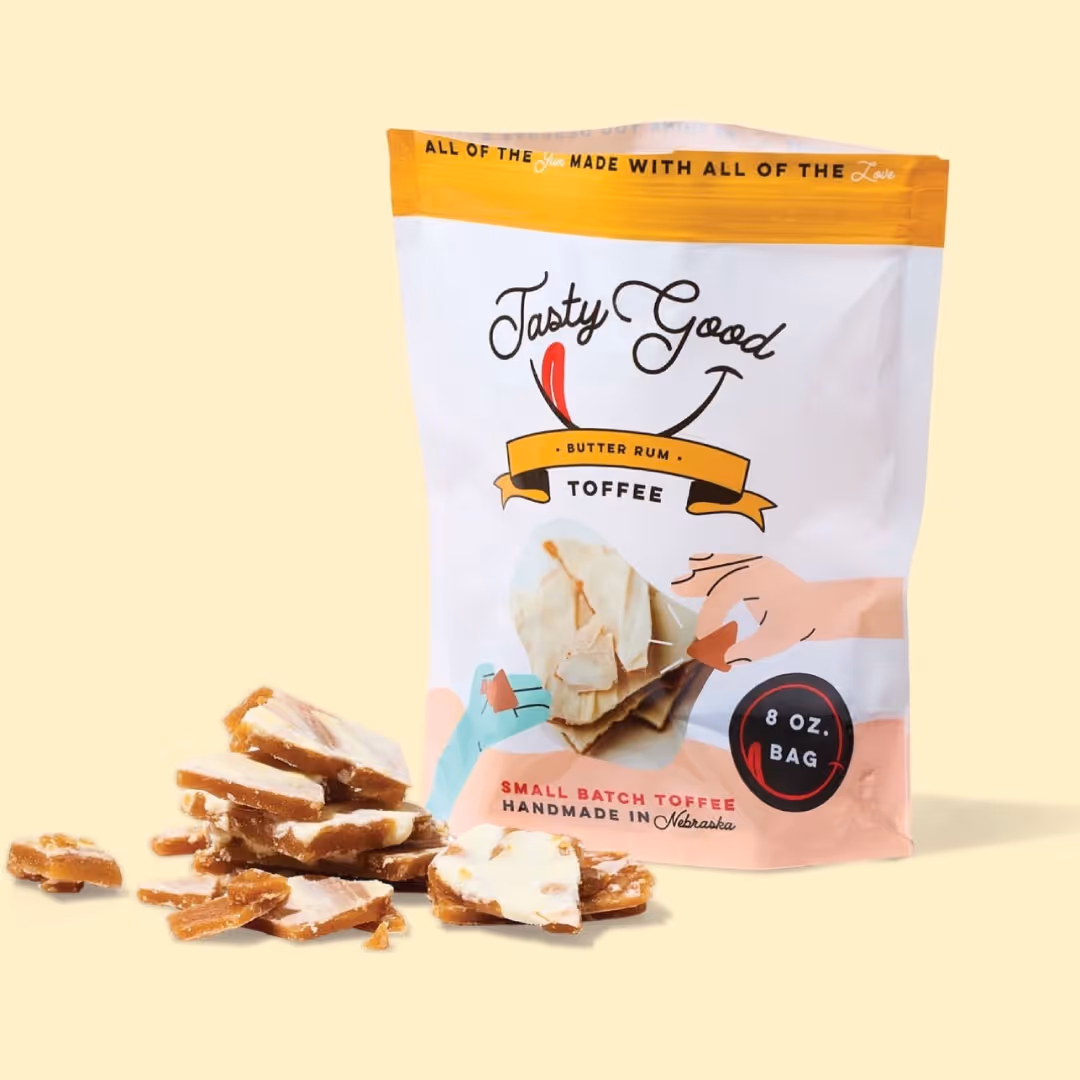 Packaging design of Tasty Good Toffee