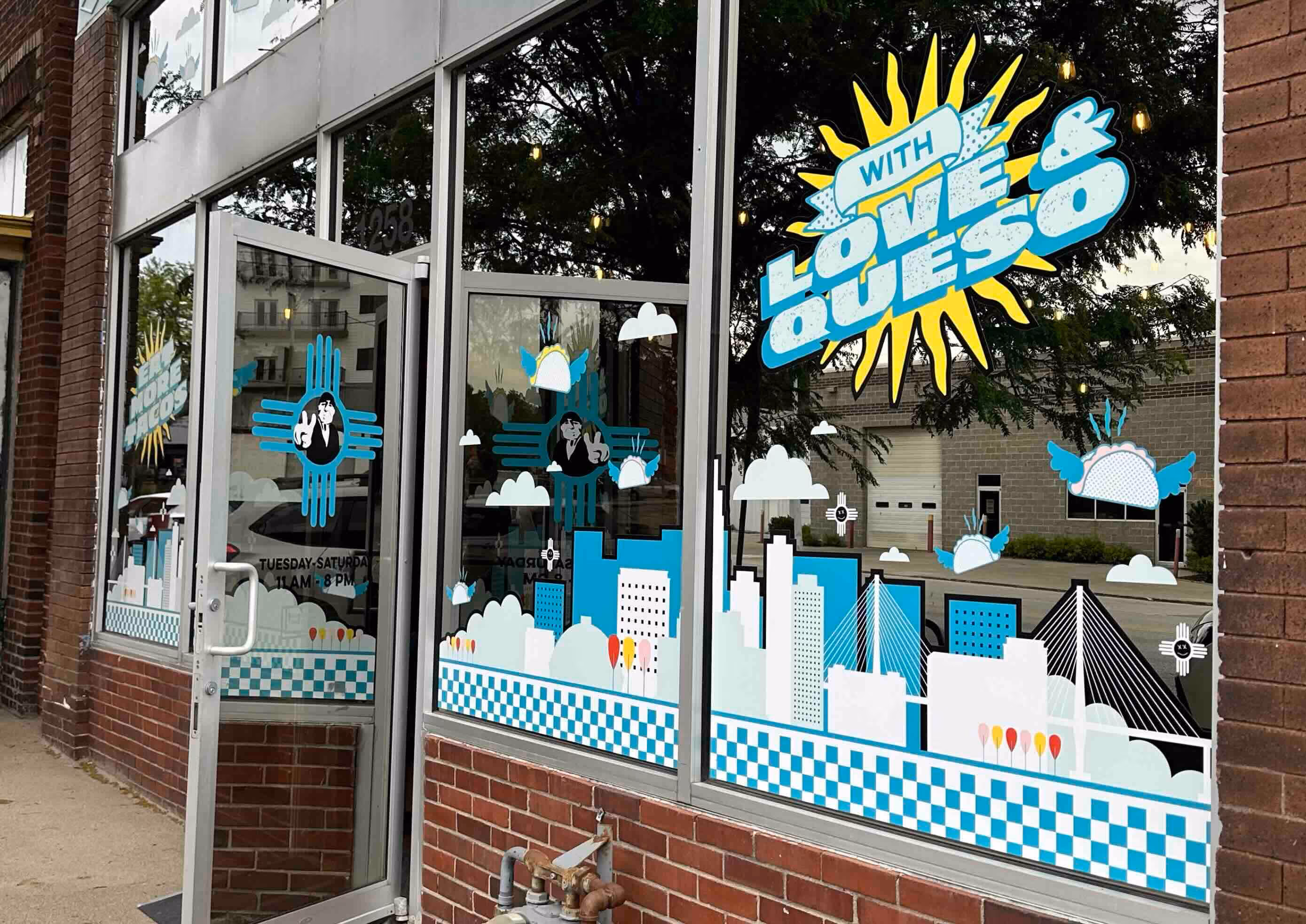 Vinyl mural artist for a restaurant in Omaha, NE