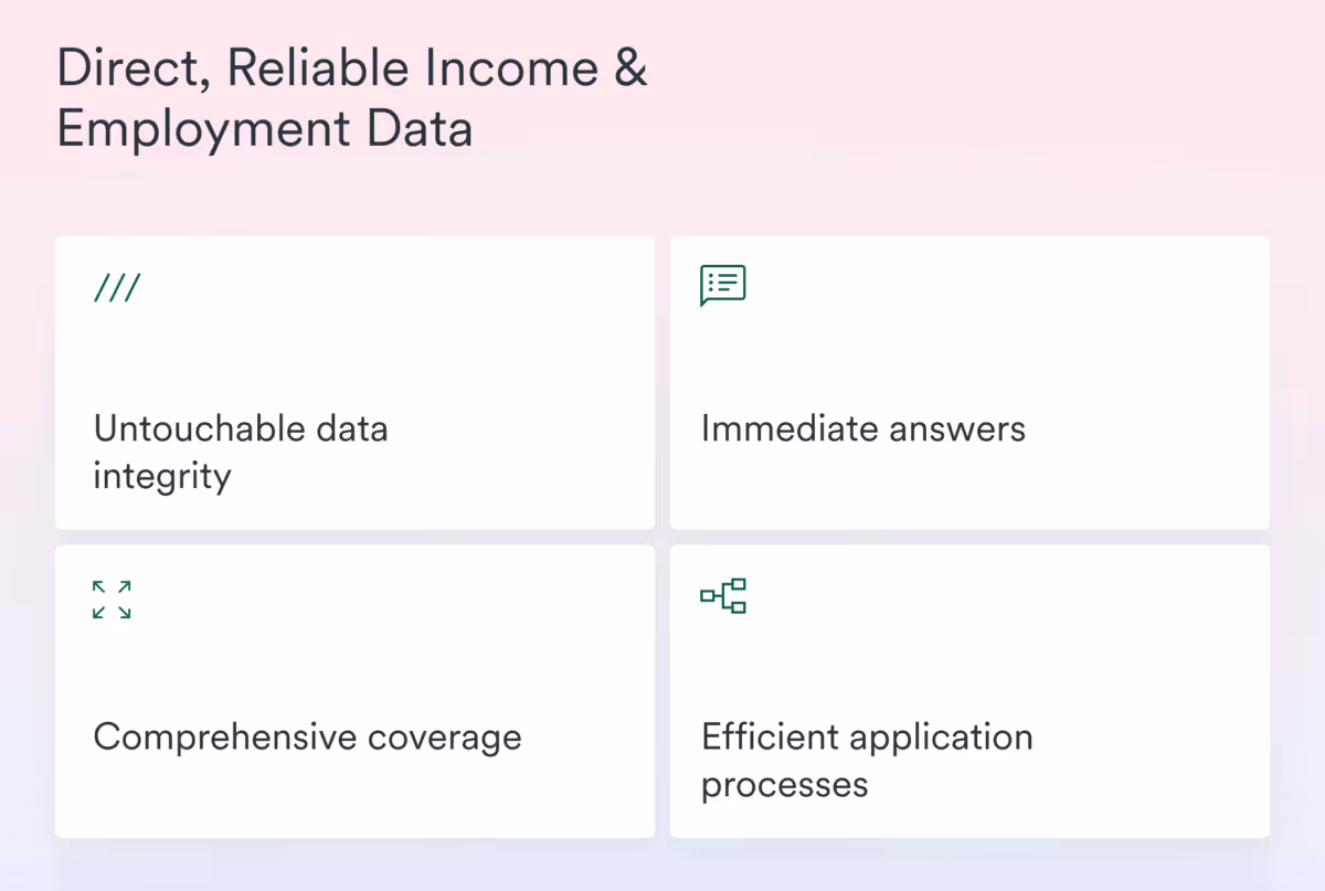 Reliable income and employment data
