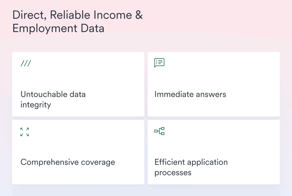 Reliable income and employment data