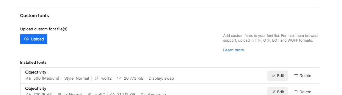 Custom Fonts - Creditflow Webflow Template | BRIX Templates