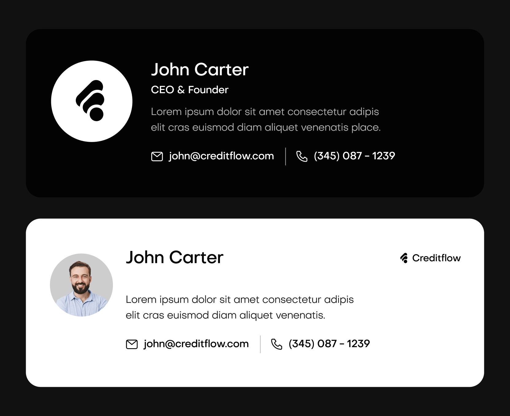 Creditflow - Email Signature - Bank Webflow Template | BRIX Templates