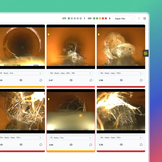 Vapar AI dashboard showing pipe defects