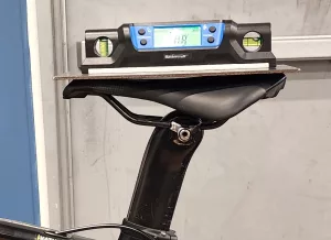 measuring seat tilt with digital level