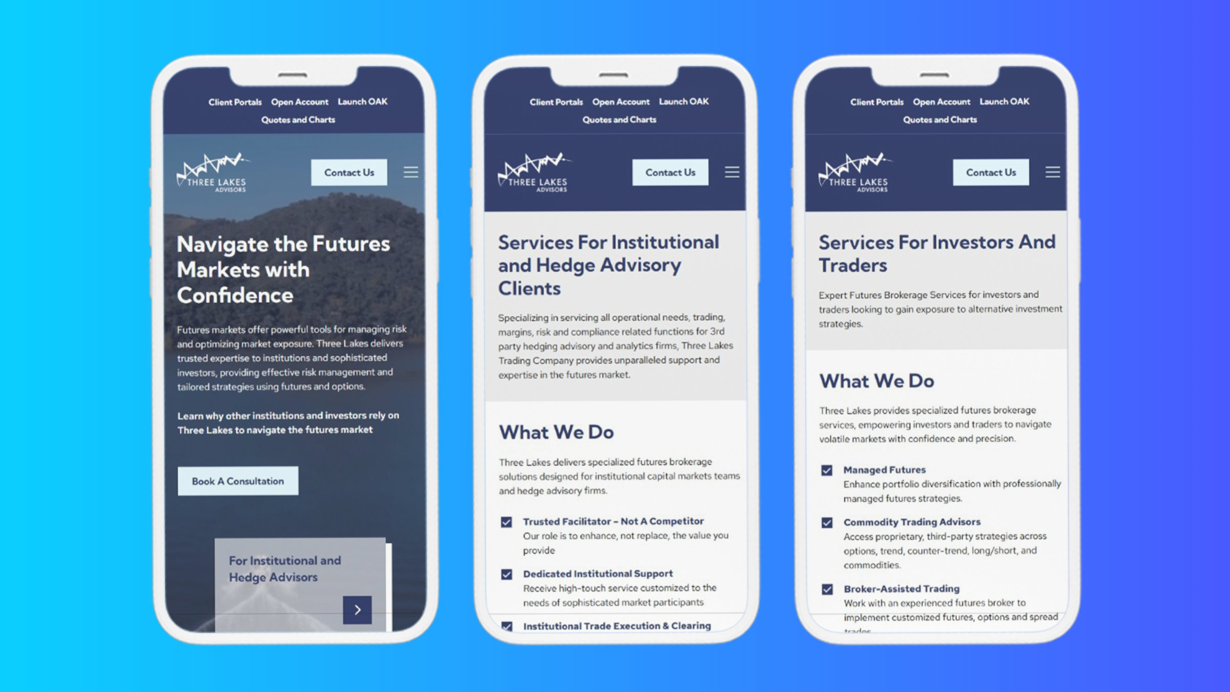 Mockup with 3 mobile views