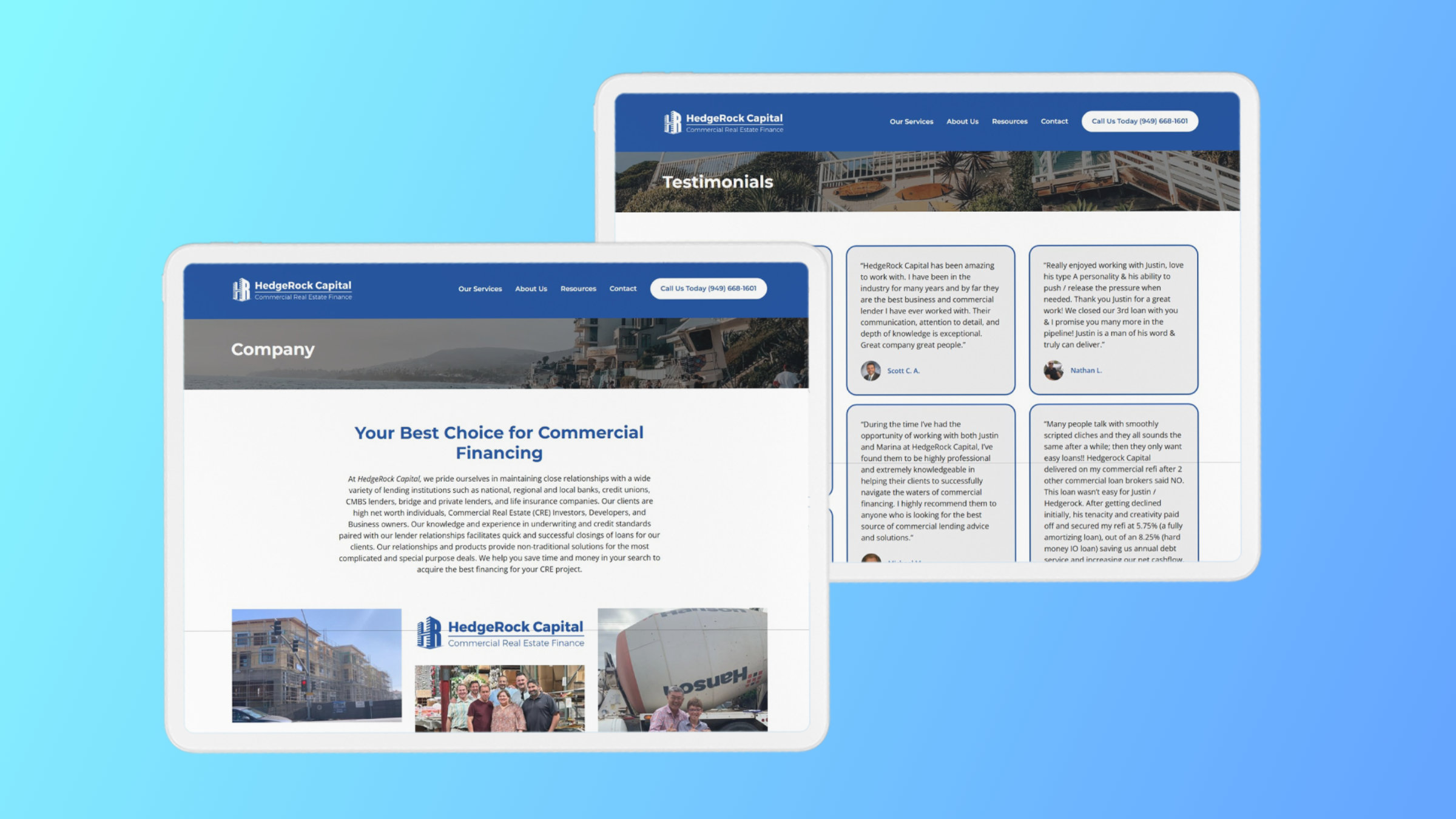 Mockup with 2 tablet views