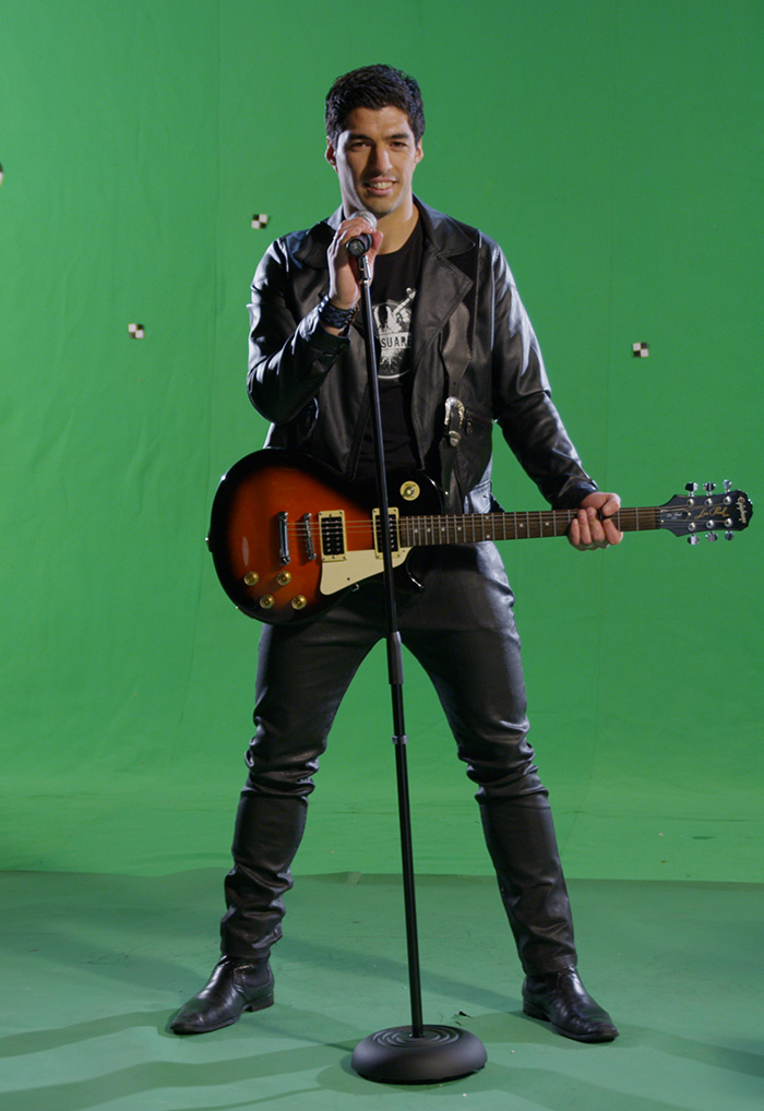 Louis Suarez taking part in a commercial for HH Films Ltd - for Pepsi