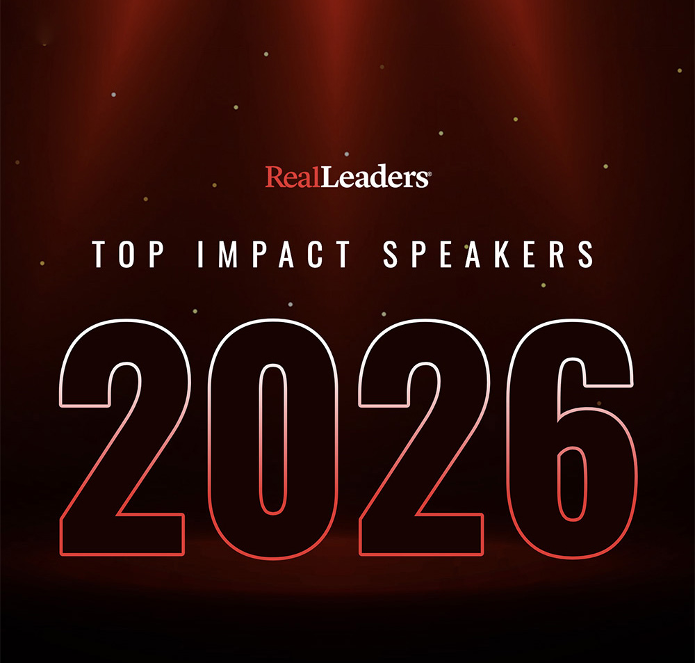 2026 RealLeaders Top Impact Speaker graphic