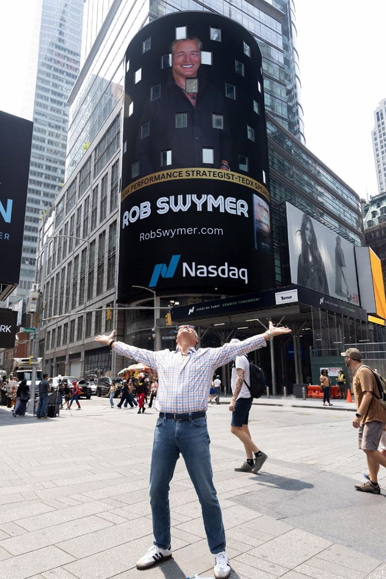 Rob Swymer on Nasdaq billboard Time Square