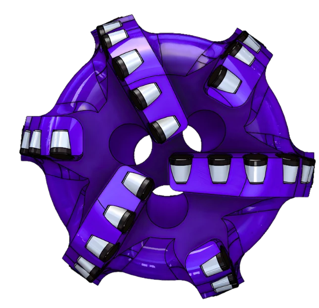 Close Up Of PDC Drill Bit Cutters Showing Polycrystalline Diamond Compact Teeth For Efficient Shearing In Oil And Gas Drilling Operations