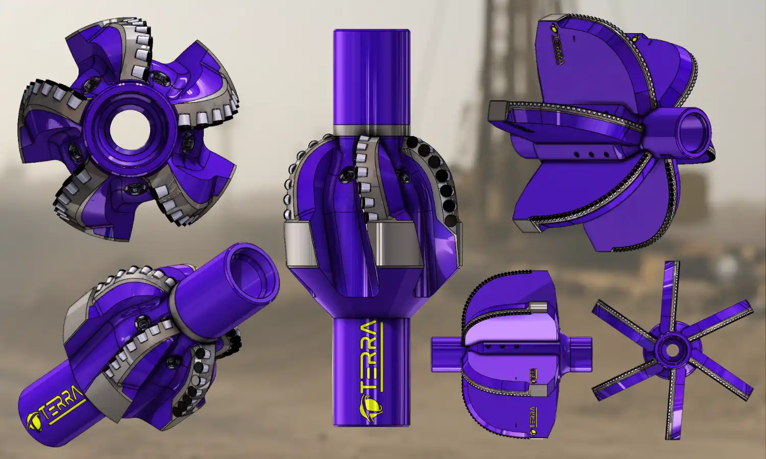 High-performance TERRA tricone drill bit with carbide teeth for hard rock, HDD, and oilfield drilling