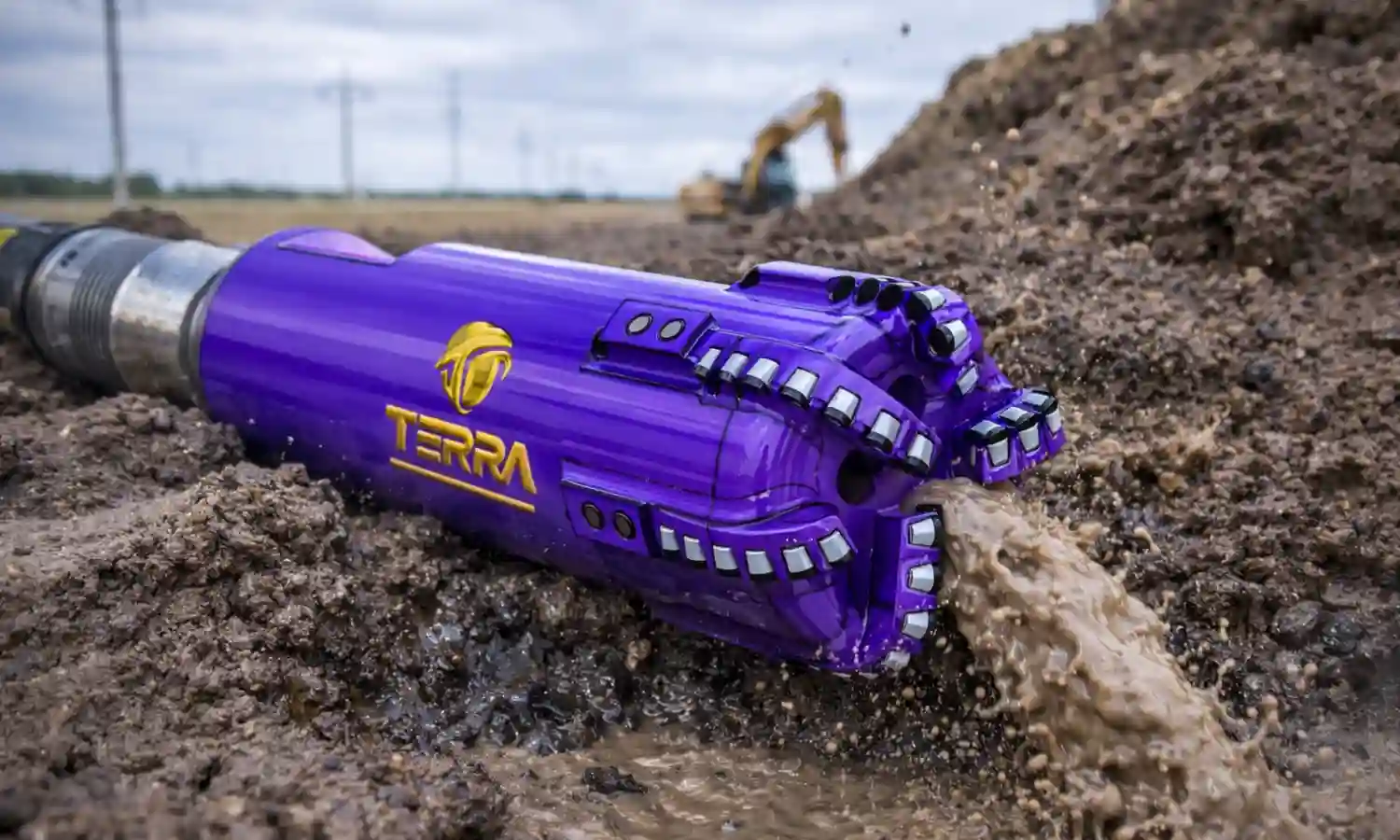 High-performance TERRA tricone drill bit with carbide teeth for hard rock, HDD, and oilfield drilling