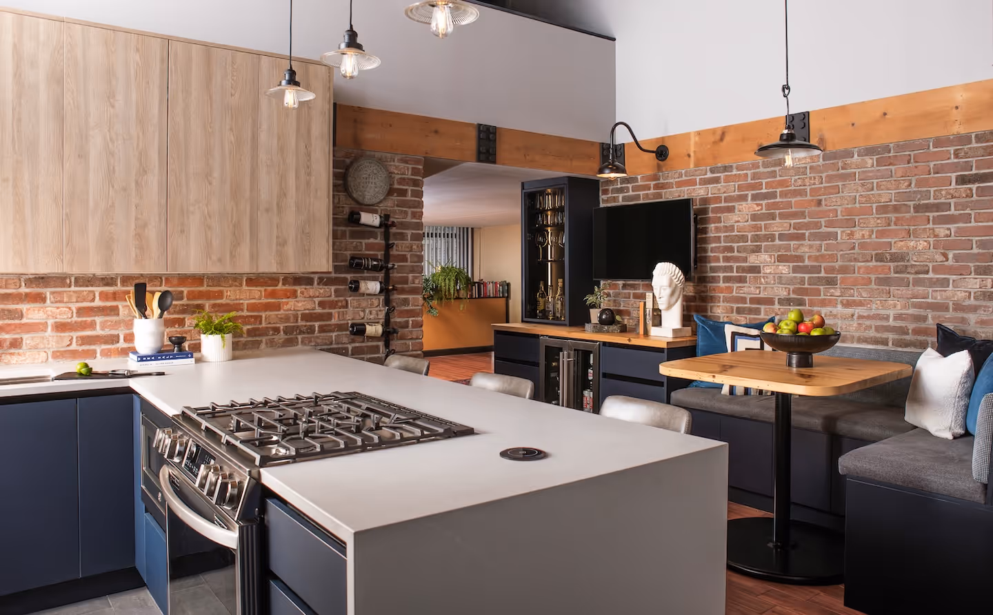 Chicago South Loop Loft Kitchen Remodel by Wood Contracting