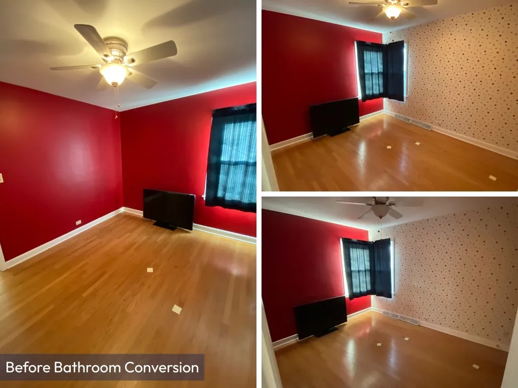 Wicker Park room conversion to Bathroom before photos