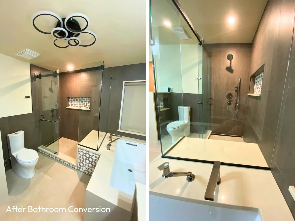Wicker Park room conversion to Bathroom after photos by Wood Contracting