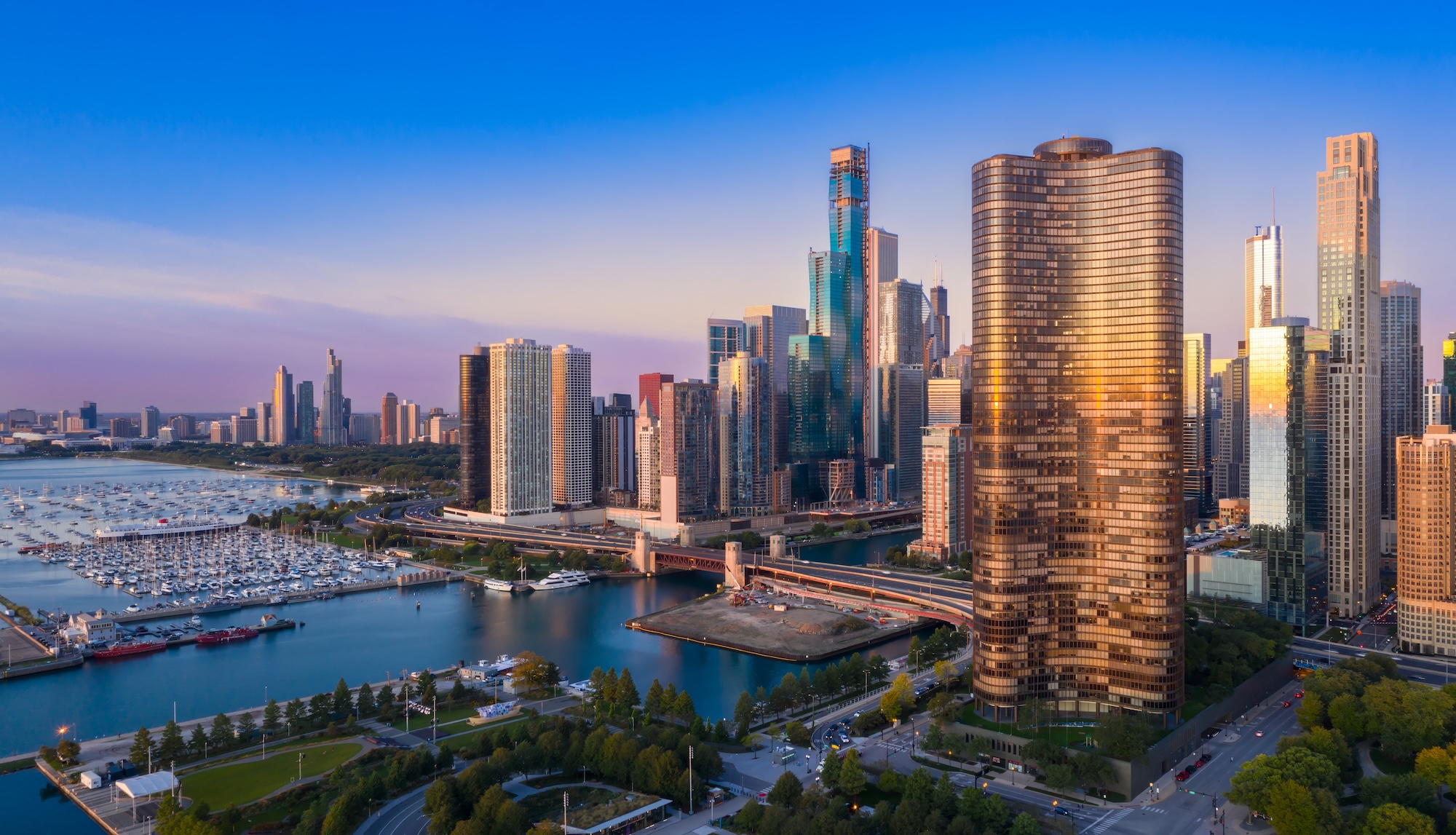 View of Downtown Chicago and Navy Pier for Wood Contracting Condo Remodeling