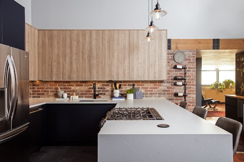 South loop remodel with custom kitchen peninsula
