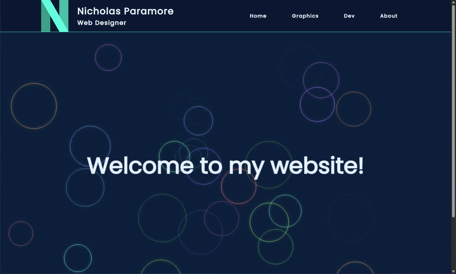 Thumbnail of my old portfolio website.