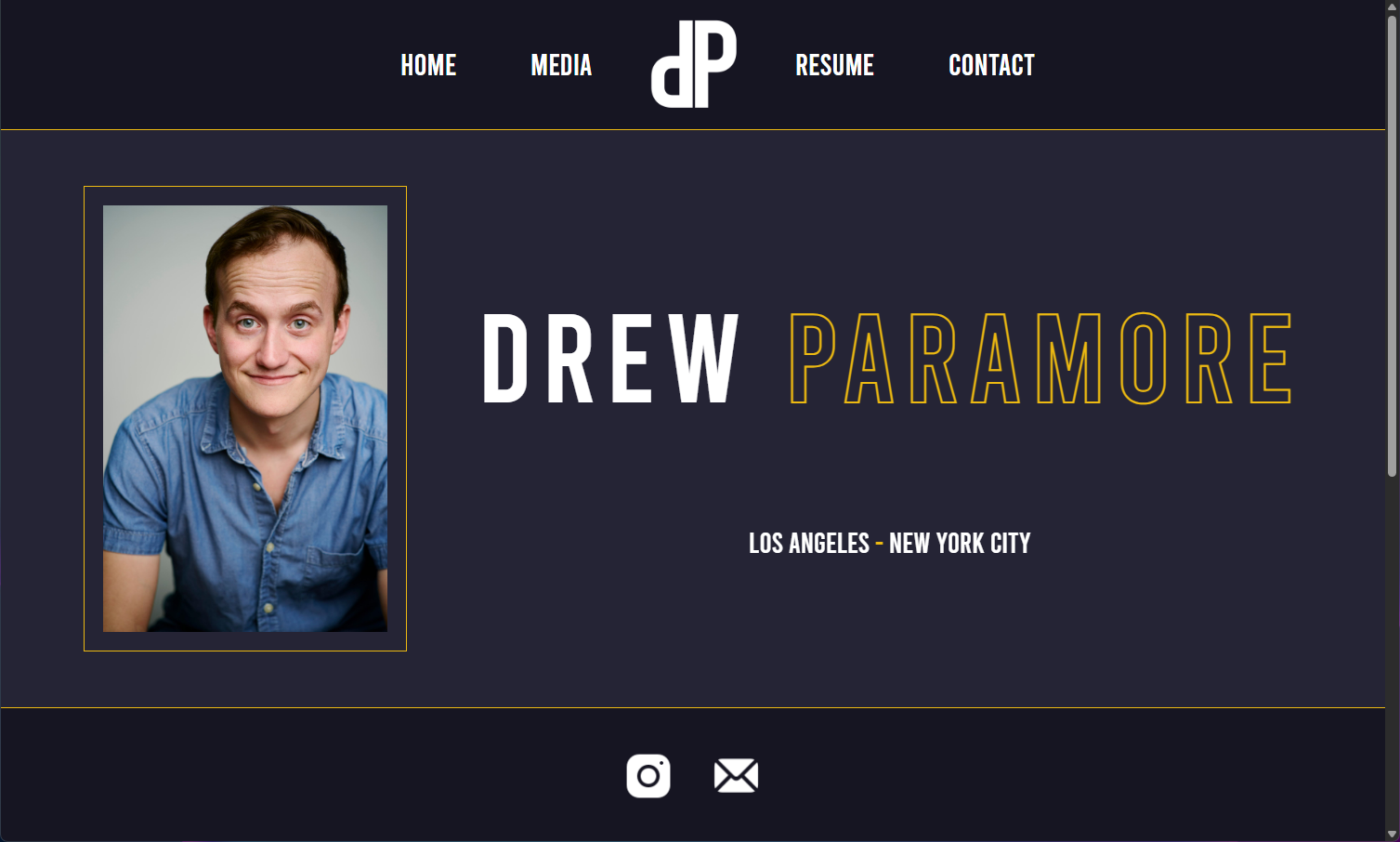Thumbnail of Drew's website.