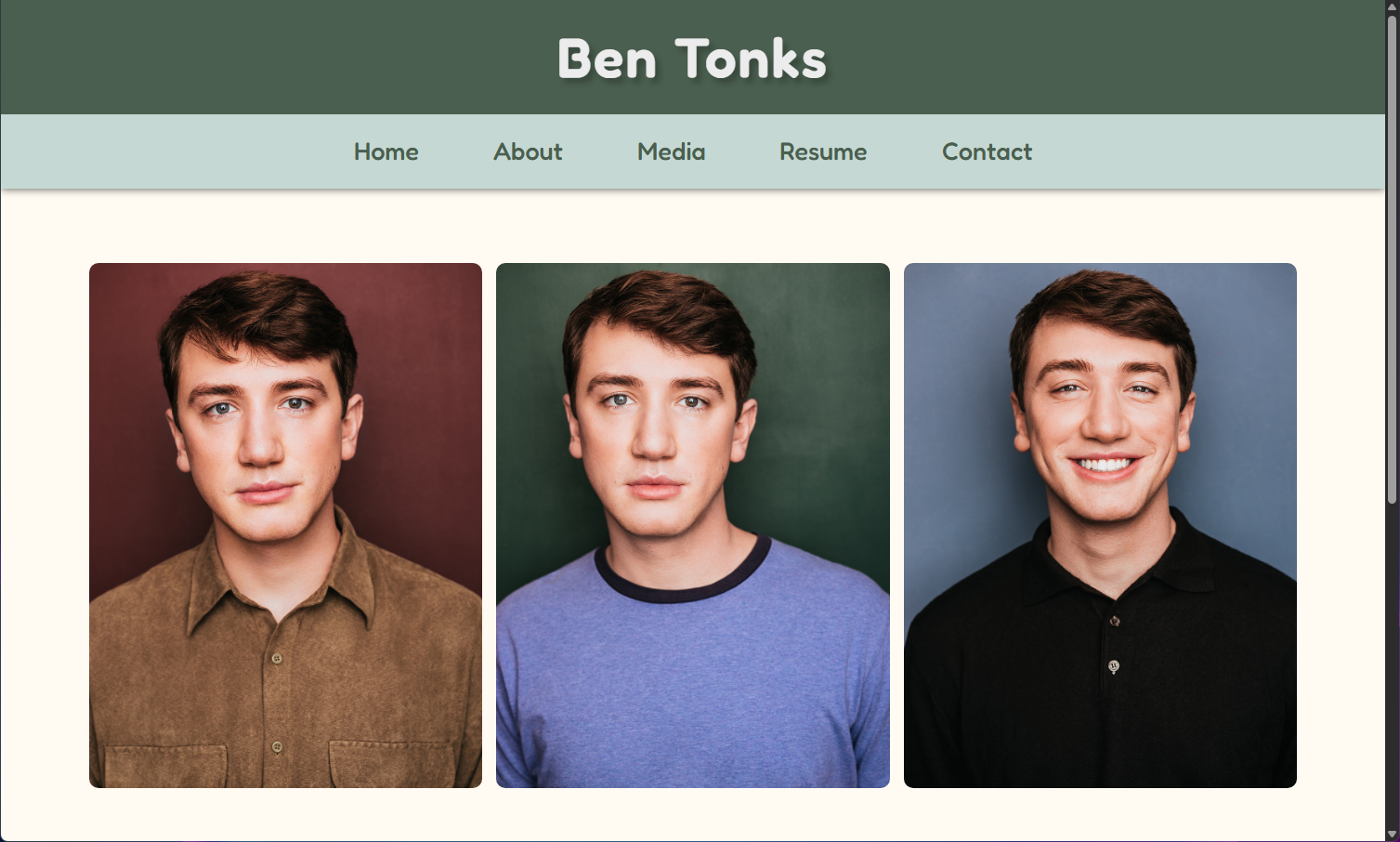 Thumbnail of Ben Tonk's website.