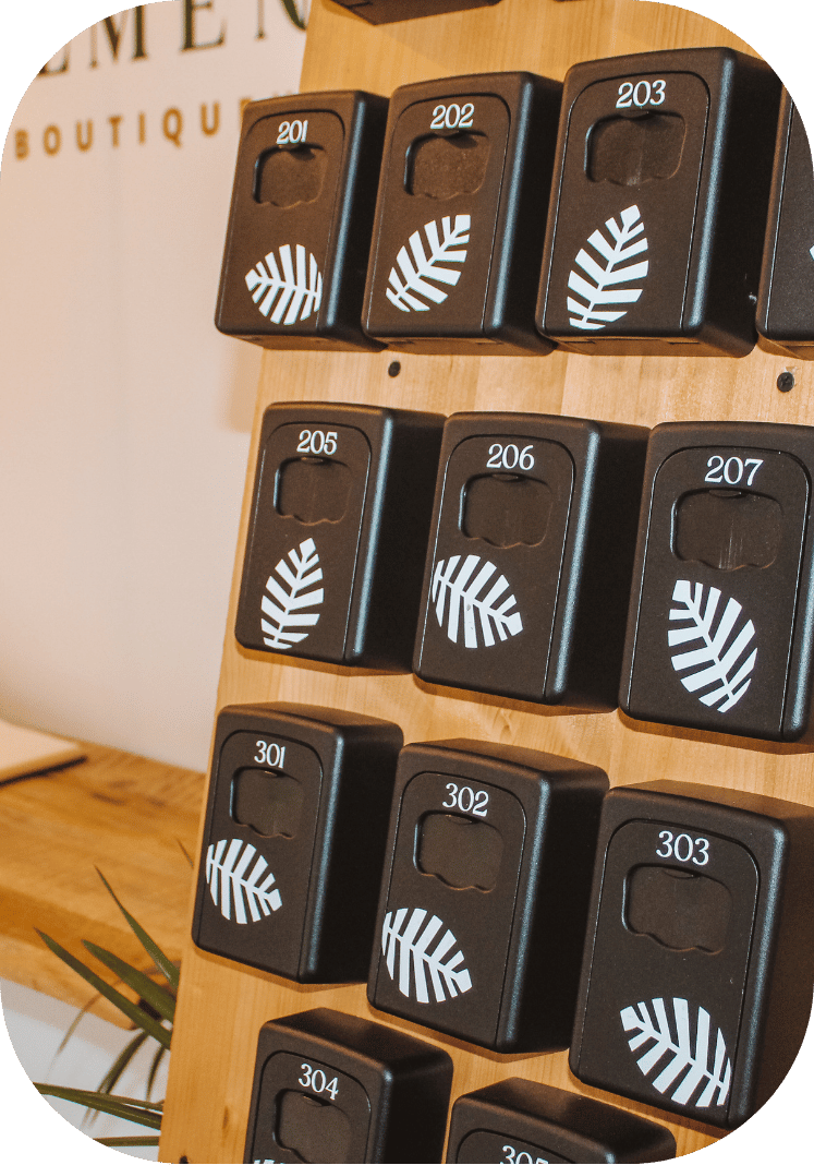 Schlüsselboxen für den Self-Check-in im Boutiquehotel Palmenbad Kassel