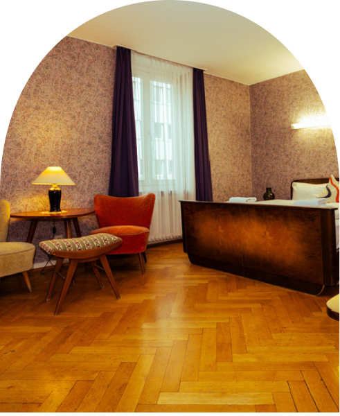 50er-Jahre-Zimmer – History-Motiv Zeitreise im Kulturhotel Hessenland Kassel