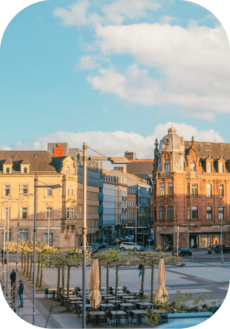 Altstadt Saarlouis mit Cafés und Boutiquen – Hotel Kleiner Markt Saarlouis