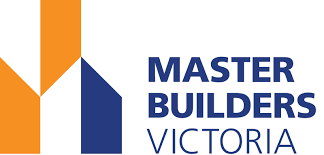 Master Builders Victoria logo with an orange and blue abstract building design.