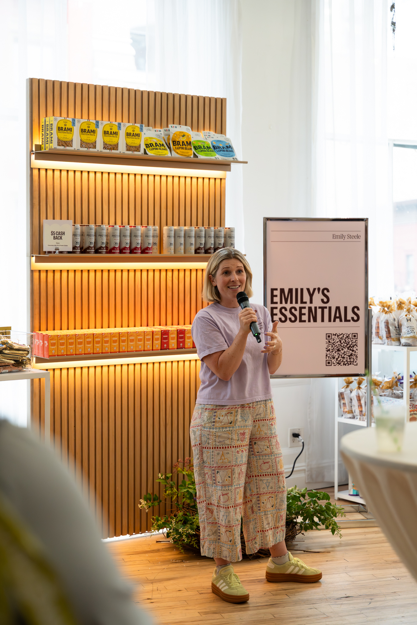 Emily Steele speaking at First Taste