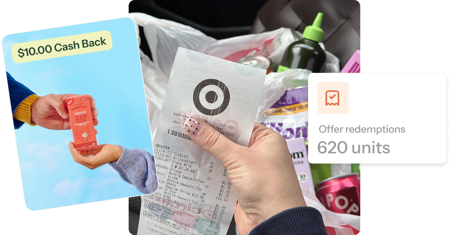A cash back offer card beside an offer redemptions tile
