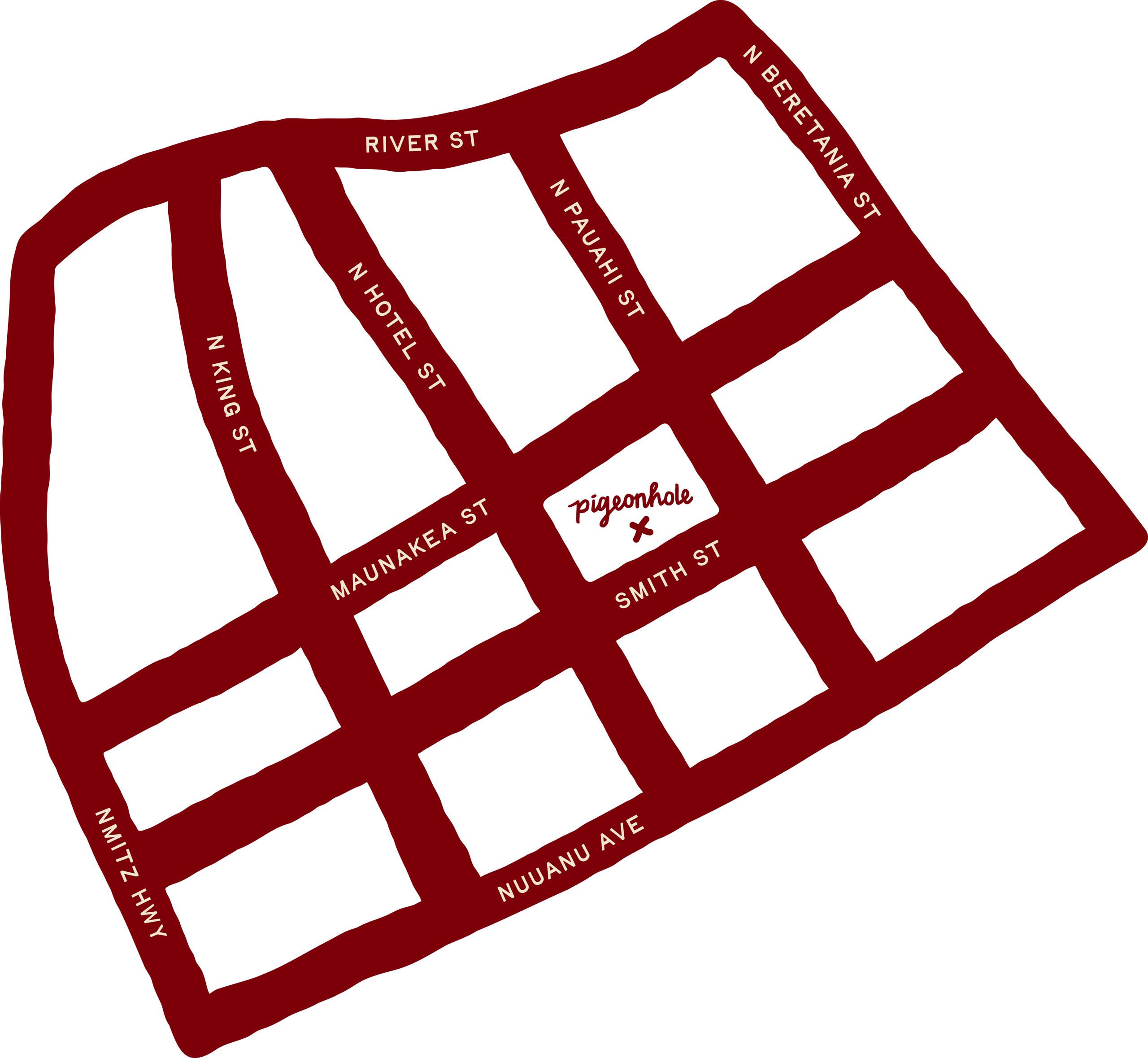 map of where pigeonhole is located