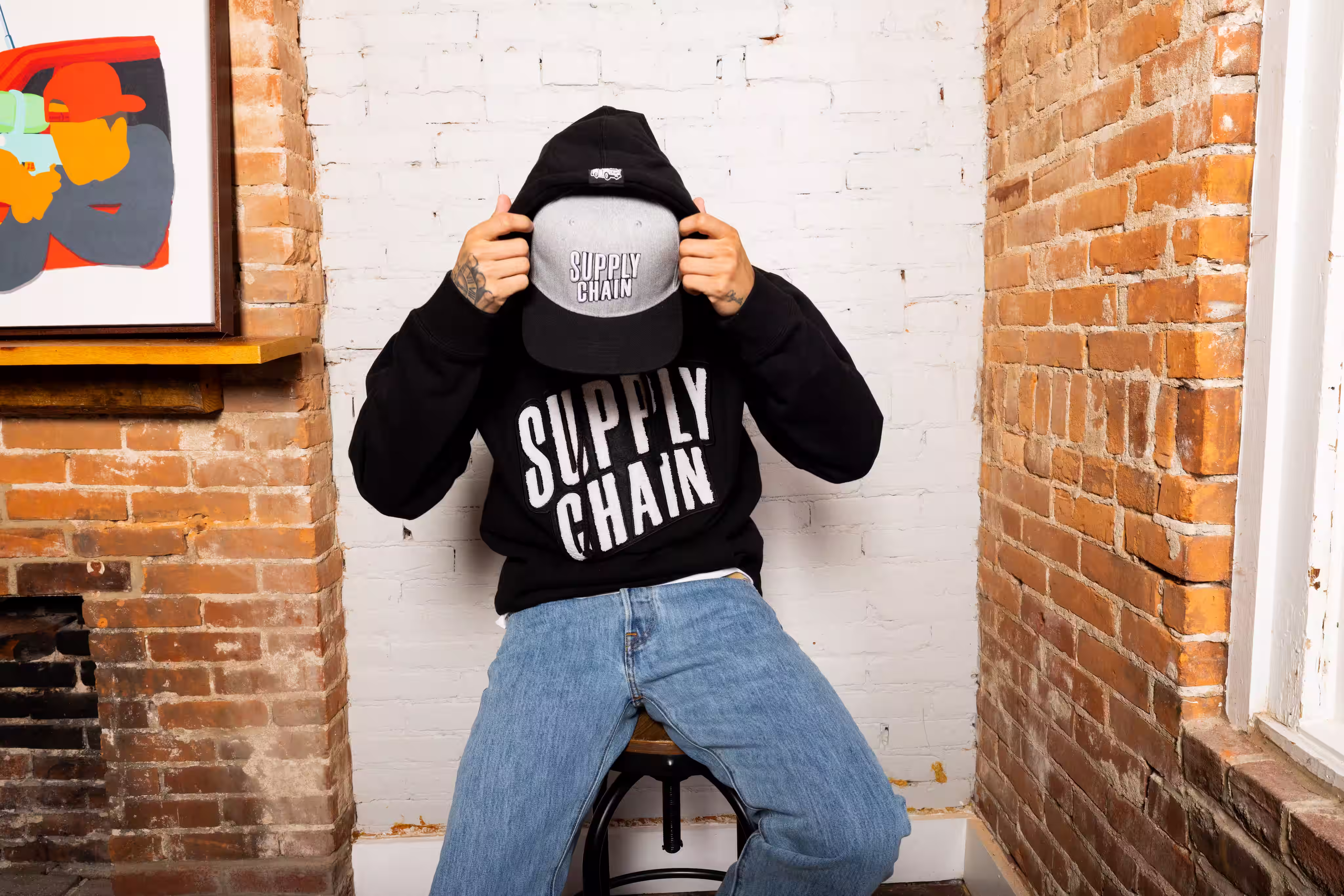 Supply Chain Staple Hoodie in Black