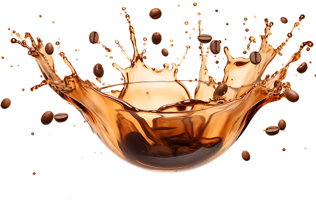 Coffee splash captured mid-air, highlighting the rich texture and bold energy of Stone Sip Roasters cold brew.