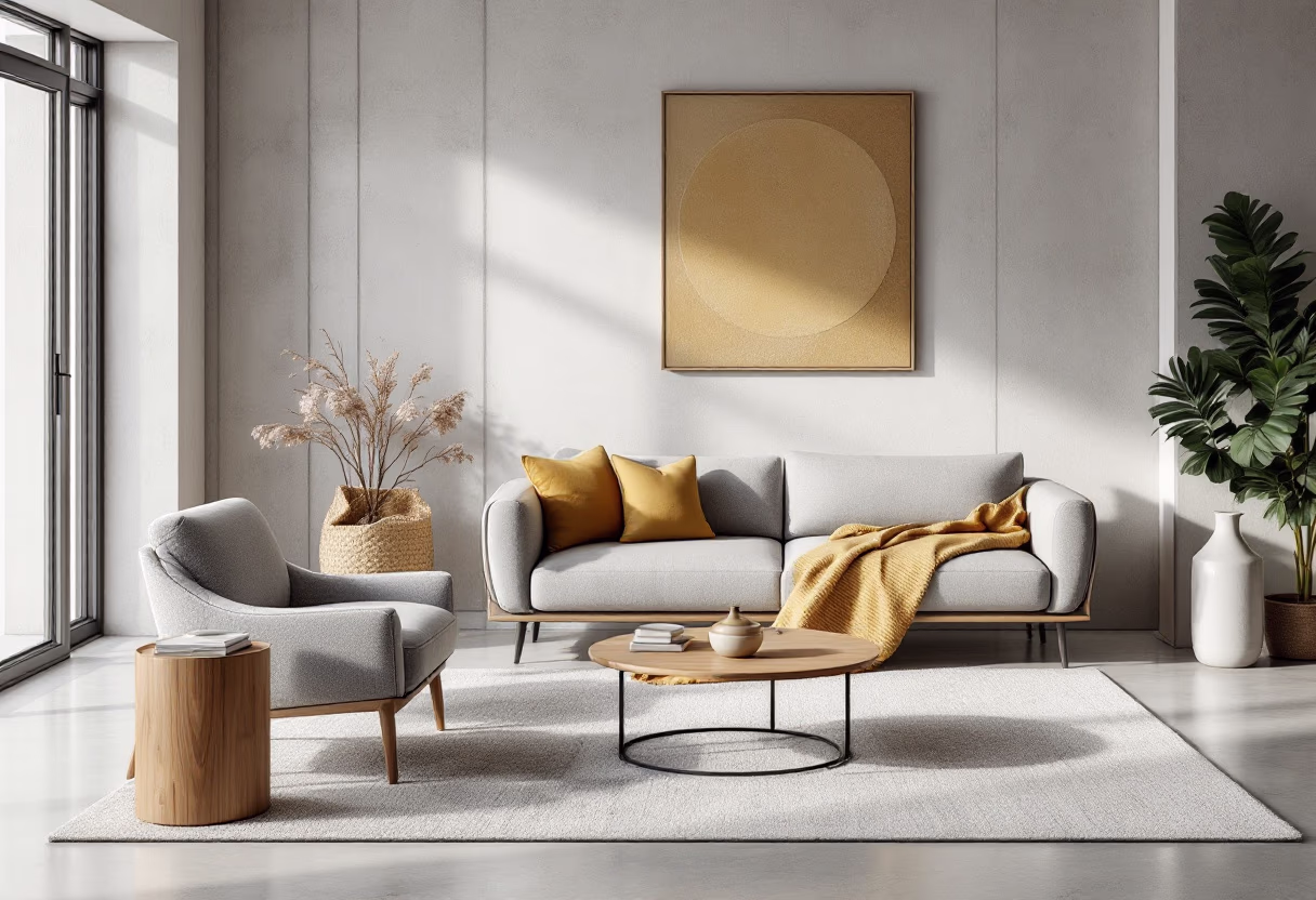 image of beautifully designed living room (for an interior design firm)