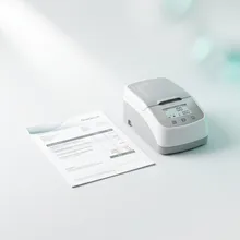 Quotation document beside a lab instrument