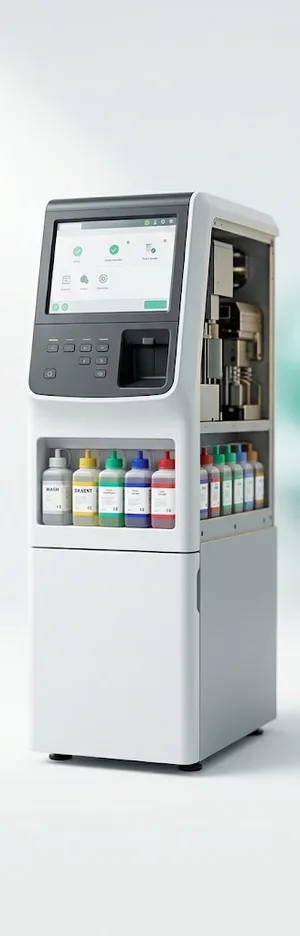 Clinical IVD analyzer with reagents