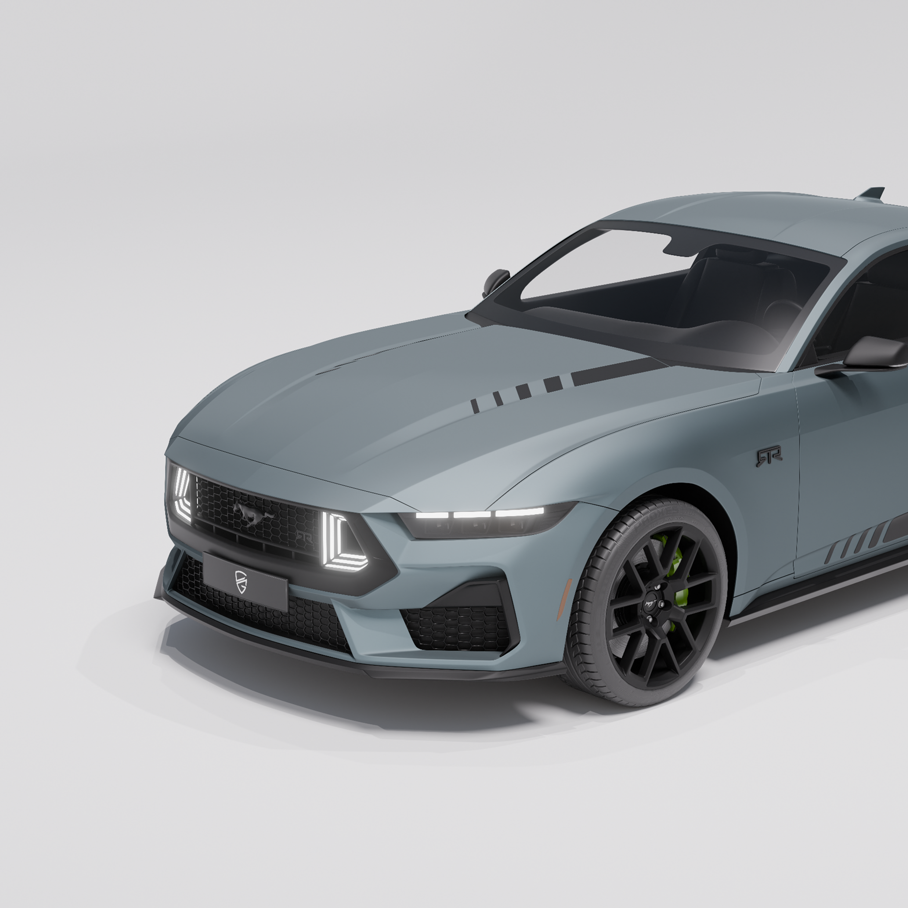 Man applying black vinyl wrap to a car door using a pink squeegee tool.