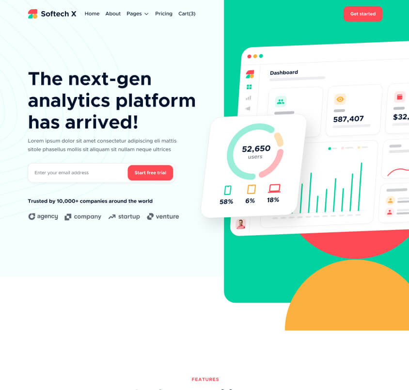 Home V3 Page - Softech X Webflow Template