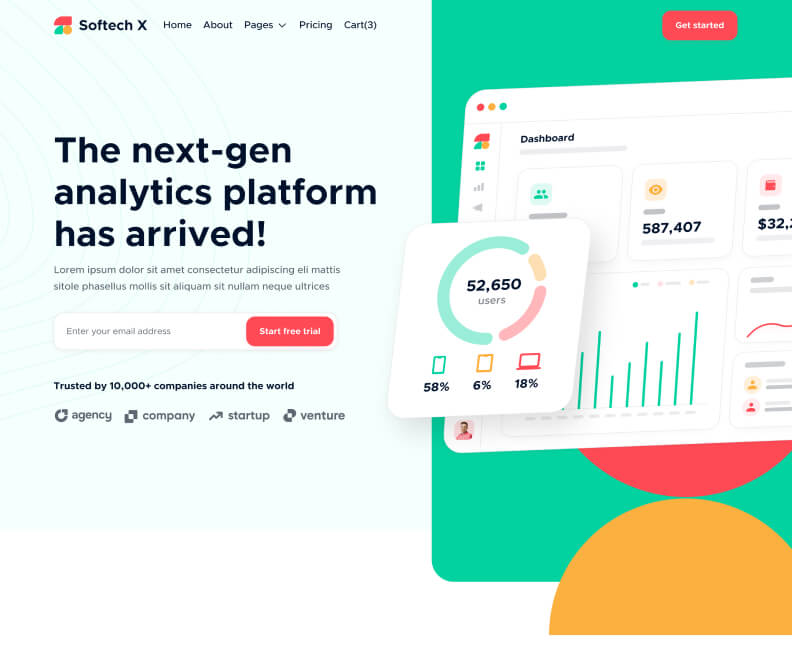 Home V2 Pages - Softech X Webflow Template