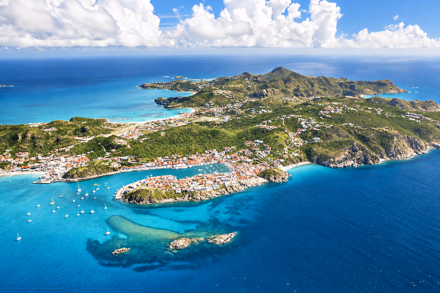 St Barths from the air