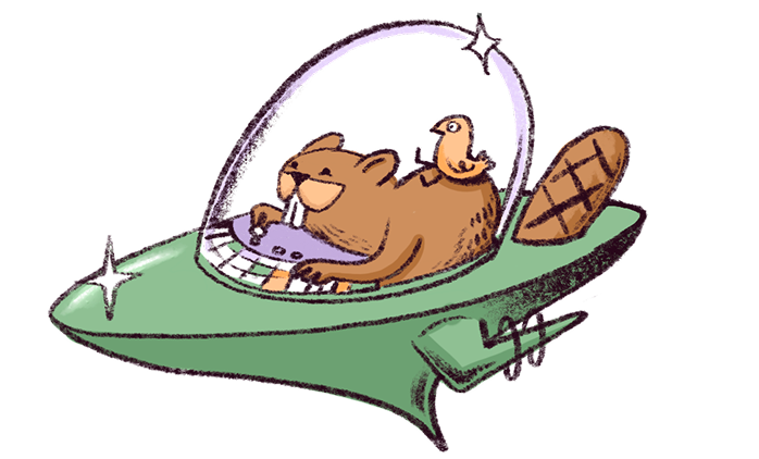 Dam Secure Beaver in spaceship