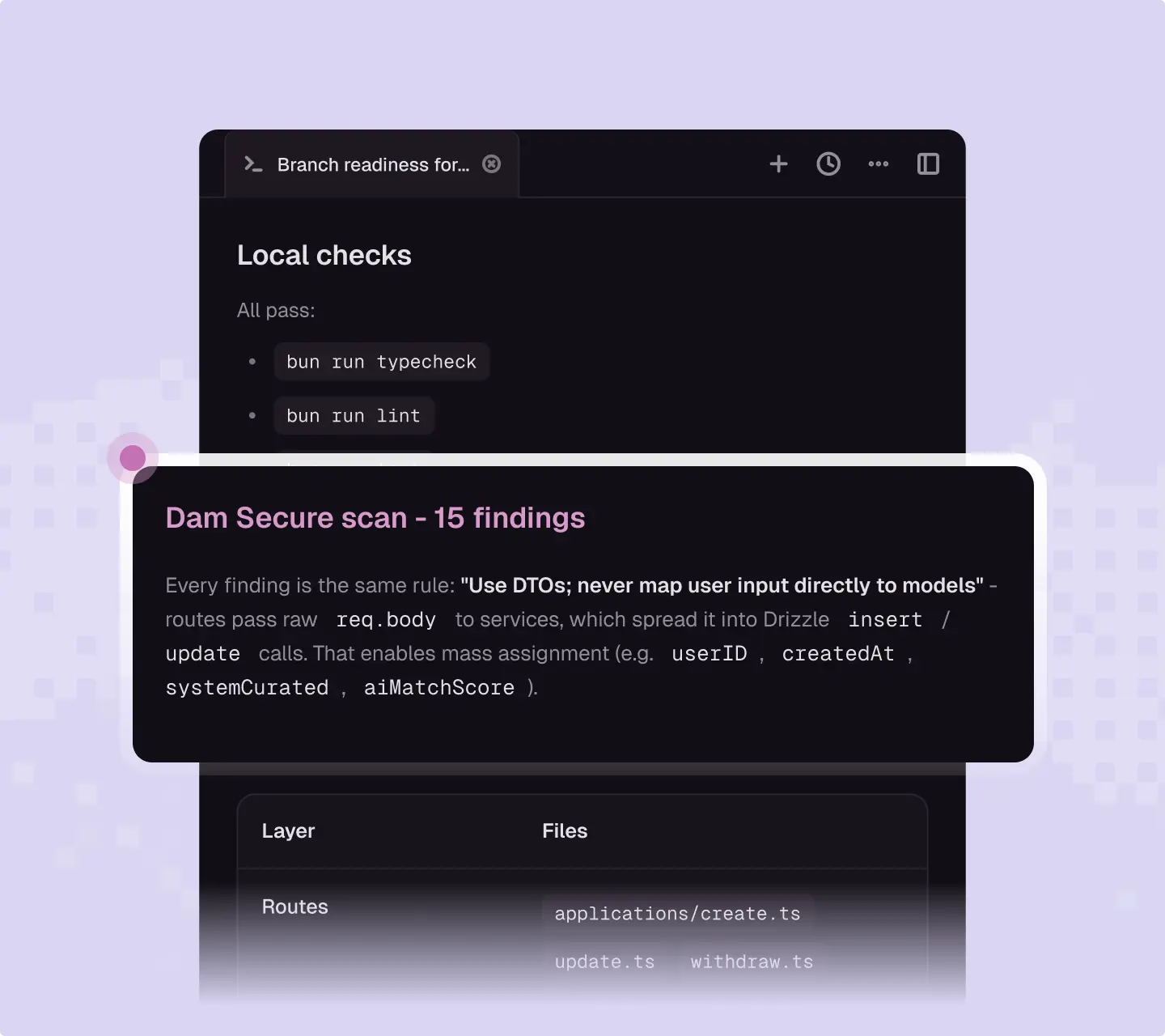 Security-focused IDE interface