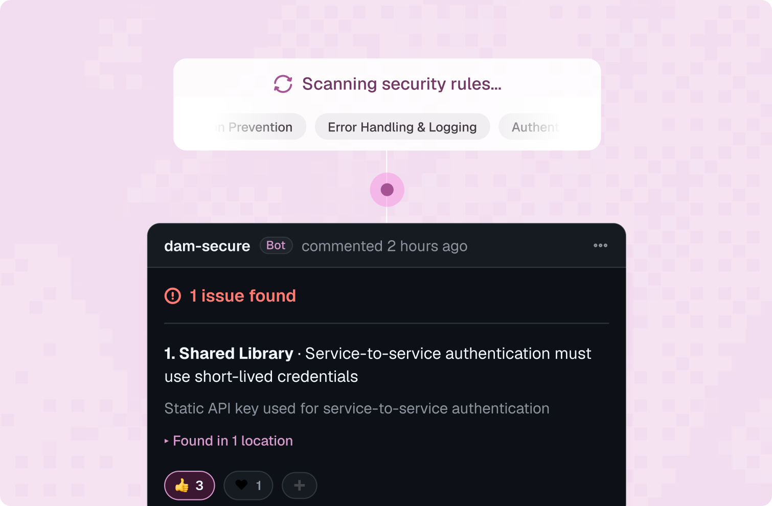 Pull request security review interface